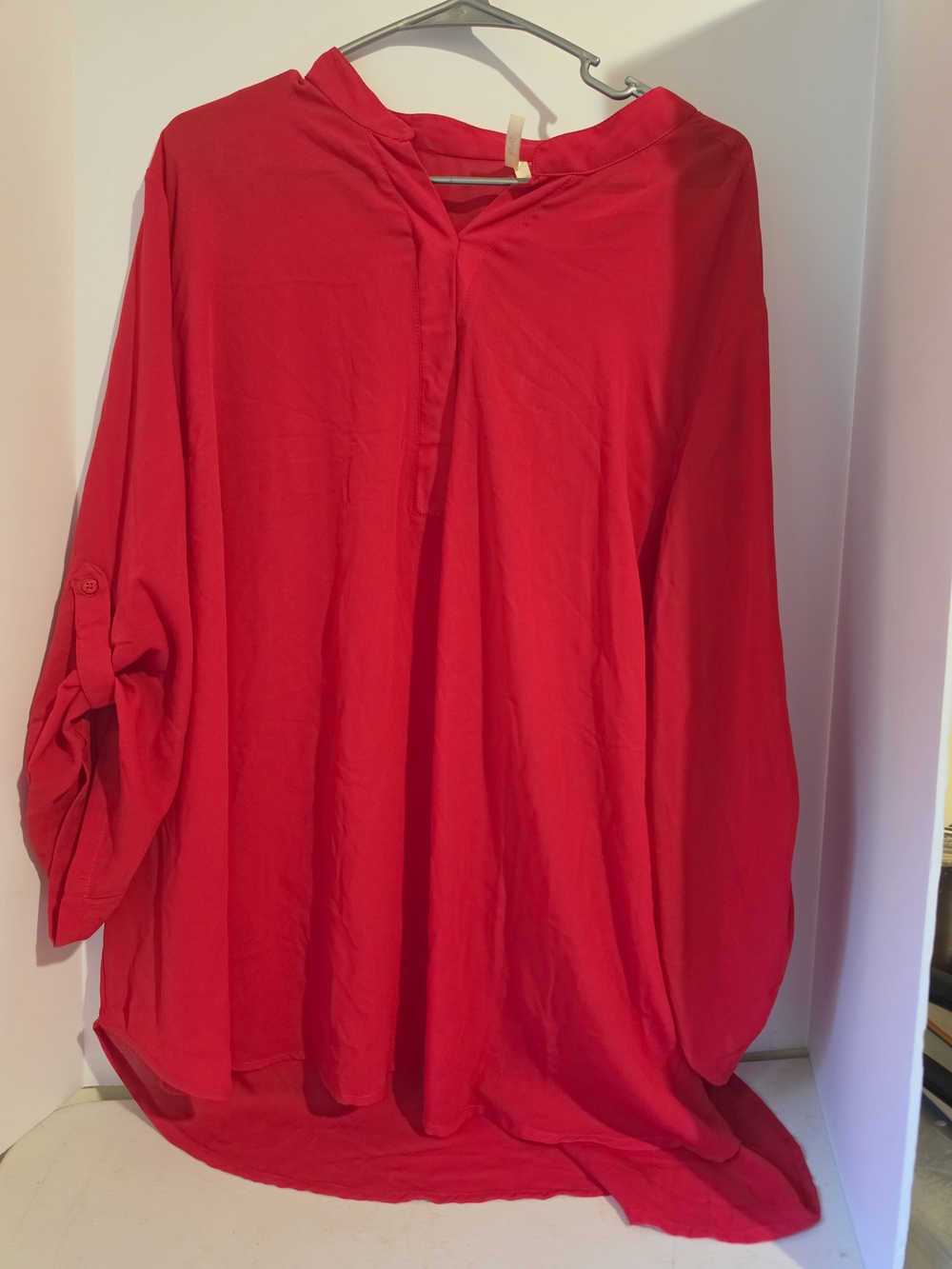 Truth Bright Red Women's Tunic Blouse